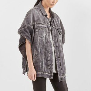 R13 Lined Trucker Cape - SIZE M